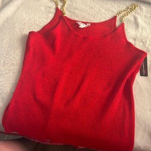 Chain Strap Tank very cute XXL Red